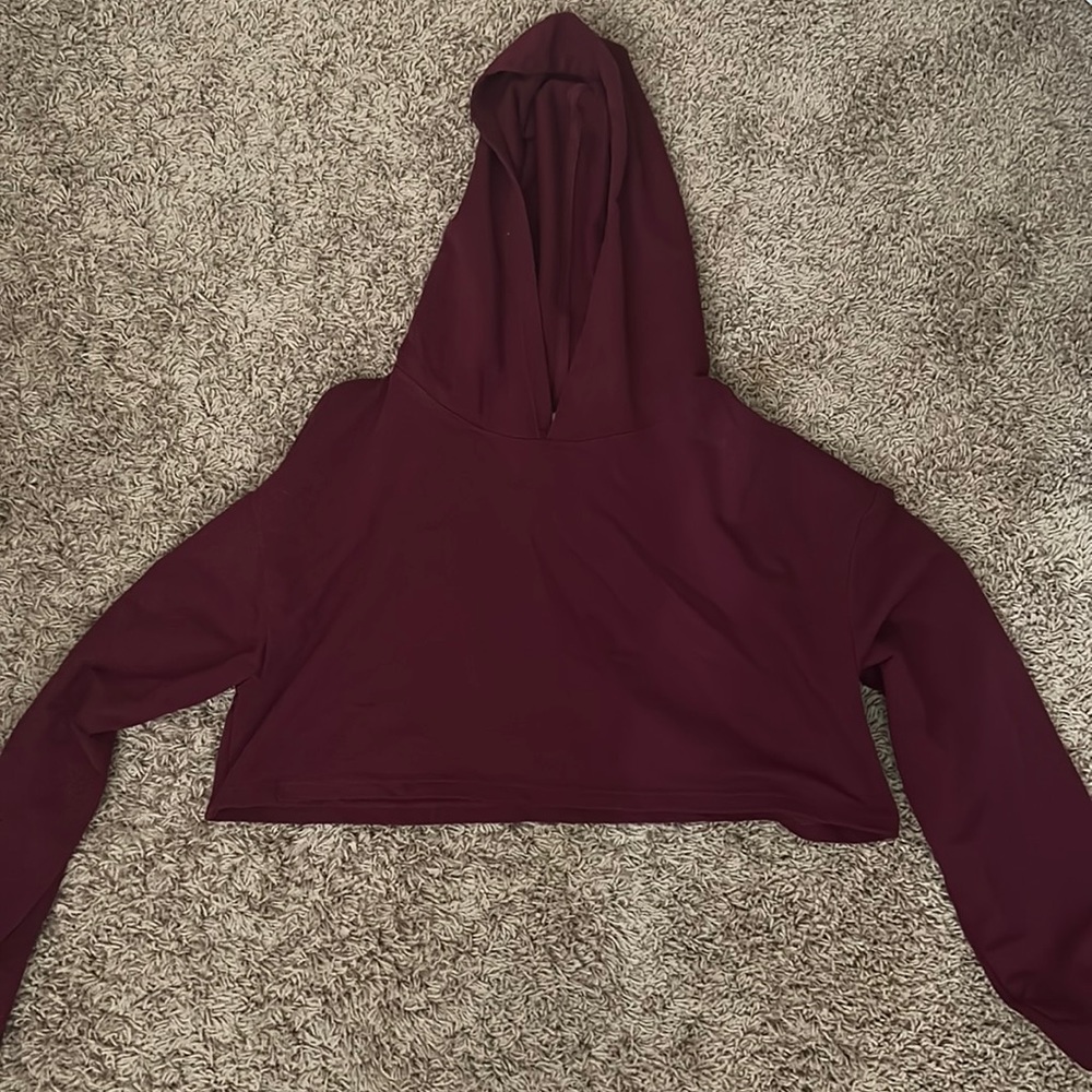 Purple cropped sweatshirt